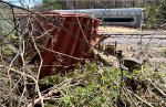 Box car and covered hopper derailed